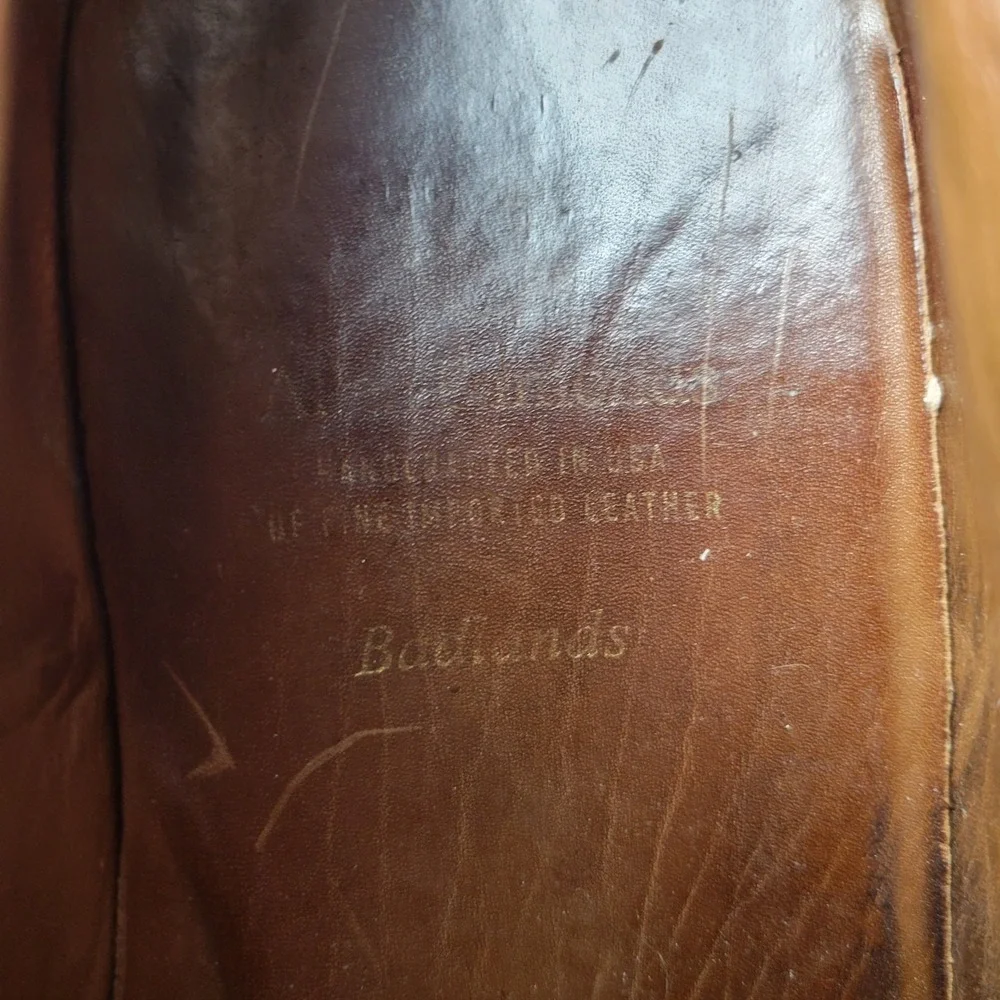 Allen‎ Edmonds Badlands Mens 10 D Dress Shoes Oxfords Brown Leather